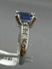 ESTATE LARGE 1.34CT DIAMOND & TANZANITE 14K WHITE GOLD 3D ENGAGEMENT ETOILE RING