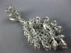 LARGE 11.24CT DIAMOND 18KT WHITE GOLD FLOWER TEAR DROP COCKTAIL HANGING EARRINGS