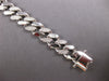 .82CT DIAMOND AAA SAPPHIRE & BLACK ENAMEL 14KT WHITE GOLD PANTHER CUBAN BRACELET