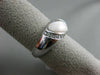 ESTATE WIDE .40CT DIAMOND 14KT WHITE GOLD AAA MOTHER OF PEARL INFINITY LOVE RING