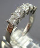WIDE 1.25CT DIAMOND 14KT WHITE GOLD 3D PRINCESS 5 STONE WEDDING ANNIVERSARY RING