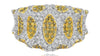 LARGE 1.48CT WHITE & FANCY YELLOW DIAMOND 14K WHITE GOLD MARQUISE SHAPE FUN RING