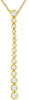 ESTATE .50CT DIAMOND 14K WHITE GOLD ELONGATED BEZEL JOURNEY BAR FLOATING PENDANT