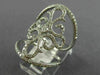 ESTATE EXTRA LARGE .85CT DIAMOND 14KT WHITE GOLD 3D FLOWER OPEN FILIGREE RING