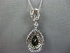 1.05CT DIAMOND & AAA SMOKY TOPAZ 14KT WHITE GOLD PEAR SHAPE & ROUND HALO PENDANT