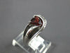 ESTATE 1.53CT DIAMOND & AAA GARNET 14KT WHITE GOLD 3D ROUND & TRILLION FUN RING