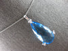 LARGE 15.54CT DIAMOND & AAA BLUE TOPAZ 14KT WHITE GOLD FUN LOVE FLOATING PENDANT