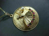 ANTIQUE LARGE 14KT YELLOW GOLD & AAA MULTI GEM FLOATING BALLERINA PENDANT #22522