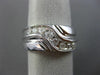 ESTATE WIDE .50CT DIAMOND 14KT WHITE GOLD 3D EIGHT STONE WAVE INFINITY MENS RING
