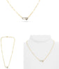 ESTATE .22CT DIAMOND 14K YELLOW GOLD CLASSIC HEART SHAPE OVAL LINK LOVE NECKLACE