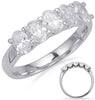 LARGE 1.60CT DIAMOND 14KT WHITE GOLD 5 STONE OVAL SHARED PRONG ANNIVERSARY RING