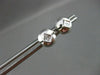 ESTATE .45CT PRINCESS DIAMOND 14KT WHITE GOLD ROUND STUD EARRINGS VERY CUTE 6657