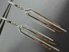 ESTATE .55CT DIAMOND 14KT WHITE GOLD 3D ETOILE ELONGATED HUGGIE HANGING EARRINGS