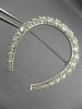 ANTIQUE LARGE 1.67CT DIAMOND PLATINUM 3D PAVE LUCKY HORSESHOE PIN BROOCH #21886