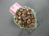 LARGE 2.67CT WHITE & PINK DIAMOND 18K WHITE & ROSE GOLD 3D HALO ANNIVERSARY RING