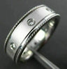 ESTATE .28CT DIAMOND 14K W GOLD ETOILE MILGRAIN ETERNITY ANNIVERSARY RING #21677