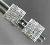 ESTATE LARGE .55CT PRINCESS SQAURE DIAMOND 14KT WHITE GOLD STUD EARRINGS #220