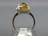 EXTRA LARGE 5.63CT DIAMOND & AAA CITRINE 14KT WHITE GOLD OVAL & ROUND FUN RING