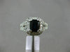 1.30CT DIAMOND & AAA SAPPHIRE 14KT WHITE GOLD 3D HALO FILIGREE ENGAGEMENT RING