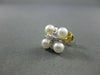 ANTIQUE DIAMOND 14KT TWO TONE GOLD AAA SOUTH SEA PEARL SQUARE EARRINGS #21919