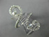ESTATE LARGE .23CT DIAMOND 14KT WHITE GOLD 3D DOUBLE SWIRL FRIENDSHIP FUN RING