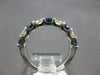 LARGE 1.64CT DIAMOND & AAA SAPPHIRE 14K WHITE GOLD SHARED PRONG ANNIVERSARY RING