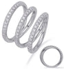 WIDE .93CT DIAMOND 14KT WHITE GOLD SNAKE MULTI SWIRL OPEN 3 ROW TRIPLE FUN RING