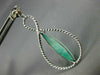 LARGE 9.58CT DIAMOND & GREEN AMETHYST 14KT WHITE GOLD INFINITY HANGING EARRINGS