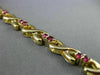 ANTIQUE WIDE 1.30 AAA RUBY 14K YELLOW GOLD 3D CLASSIC " X " LOVE BRACELET #22665