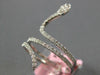 ESTATE .38CT DIAMOND 14KT WHITE GOLD 3D HAPPY SNAKE FUN RING