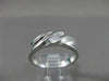 ESTATE WIDE 0.17CT DIAMOND 14KT WHITE GOLD BAGUETTE DIAGONAL MENS RING #21678
