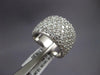 EXTRA LARGE 3.48CT DIAMOND 14KT WHITE GOLD PAVE SEMI ETERNITY ANNIVERSARY RING