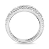 .65CT DIAMOND 14K WHITE GOLD ROUND & PRINCESS FILIGREE ETERNITY ANNIVERSARY RING