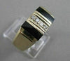 ESTATE .08CTW DIAMOND BLACK ONYX 14KT YELLOW GOLD STRIPE MENS RING F/G VS #20702