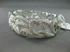 ANTIQUE WIDE 5.48CT DIAMOND 18KT WHITE GOLD BANGLE BRACELET F VS/VVS  #G00114