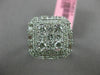LARGE 1.39CT ROUND PRINCESS & BAGUETTE DIAMOND 18KT WHITE GOLD 3D SQUARE RING