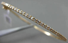 ESTATE .50CT DIAMOND 14KT ROSE GOLD 3D 2mm CLASSIC SHARE PRONG BANGLE BRACELET