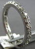 ESTATE .85CT DIAMOND 14K WHITE GOLD ROUND SHARED PRONG ETERNITY ANNIVERSARY RING