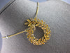 EXTRA LARGE 2.25CT DIAMOND 14KT YELLOW GOLD MULTI LEAF CRISS CROSS LOVE NECKLACE