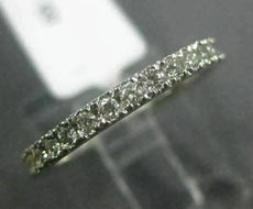 ESTATE .63CT DIAMOND 14K WHITE GOLD 3D CLASSIC ETERNITY WEDDING ANNIVERSARY RING