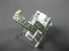 ESTATE .75CT DIAMOND 14K WHITE GOLD SQUARE ANNIVERSARY WEDDING INSERT RING 21751