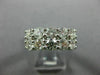 LARGE 2.30CT ROUND DIAMOND 14K WHITE GOLD 3D DOUBLE ROW WEDDING ANNIVERSARY RING