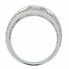ESTATE LARGE 1.58CT DIAMOND 18KT WHITE GOLD OPEN FILIGREE HEART ANNIVERSARY RING