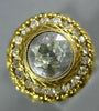ANTIQUE LARGE 1.55CT DIAMOND 18K YELLOW GOLD OPEN FILIGREE CROSS ENGAGEMENT RING