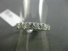 ESTATE WIDE .82CT DIAMOND 18KT WHITE GOLD 3D 7 STONE WEDDING ANNIVERSARY RING