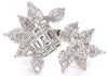 LARGE 2.27CT DIAMOND 18KT WHITE GOLD 3D MULTI SHAPE DOUBLE FLOWER COCKTAIL RING