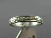 ANTIQUE .30CT ROUND DIAMOND 18K WHITE GOLD MILGRAIN FILIGREE ETERNITY RING #9256