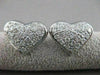 ESTATE 1.70CTW DIAMOND PAVE HEART 14KT WHITE GOLD EARRINGS 18MM E/F VVS #21492