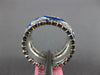 WIDE 1.62CT DIAMOND & AAA SAPPHIRE & BLUE ENAMEL 18K WHITE GOLD 3D ETERNITY RING