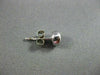 ESTATE .70CT DIAMOND 14K WHITE GOLD SOLITAIRE BEZEL EARRINGS 6mm BEAUTIFUL #9979